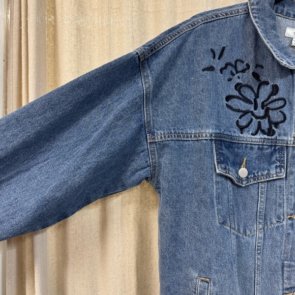 NWT, Smile Embroidery Patches, Denim Jacket, Easel - Picture 4 of 9